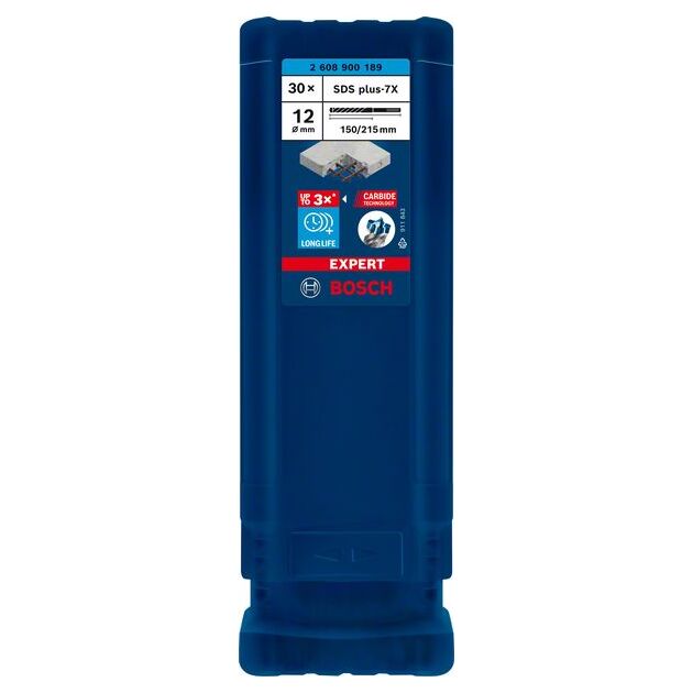 Ударное сверло EXPERT SDS plus-7X, 12x150 мм, 30 шт. BOSCH, фото , изображение 5 | SNABZHENIE.com.ua