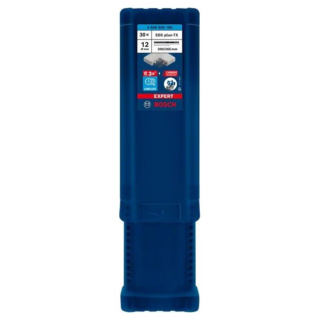 Ударное сверло EXPERT SDS plus-7X, 12x200 мм, 30 шт. BOSCH, фото , изображение 3 | SNABZHENIE.com.ua