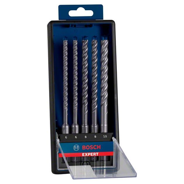 Набор ударных свердел BOSCH SDS plus-7X, 6/6/8/8/10 мм, 5 шт., фото , изображение 5 | SNABZHENIE.com.ua