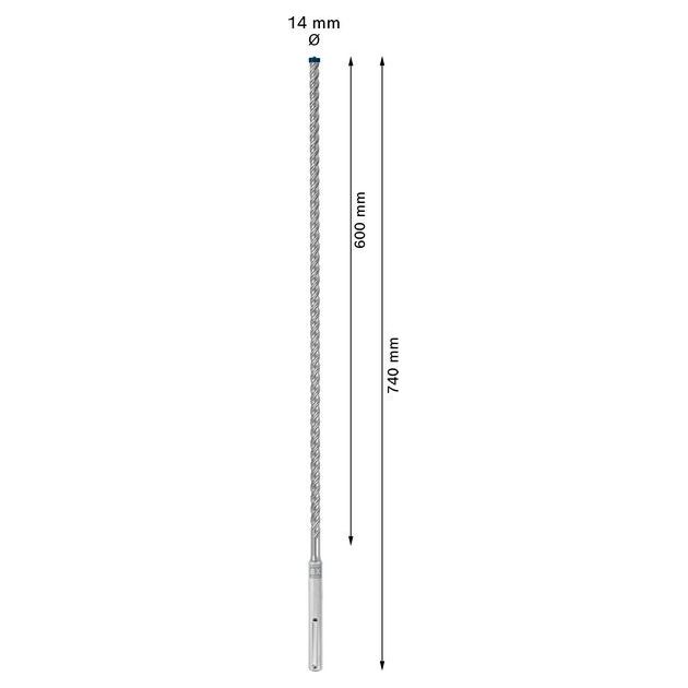 Ударне свердло EXPERT SDS max-8X, 14 x 600 x 740 мм BOSCH, фото , зображення 7 | SNABZHENIE.com.ua