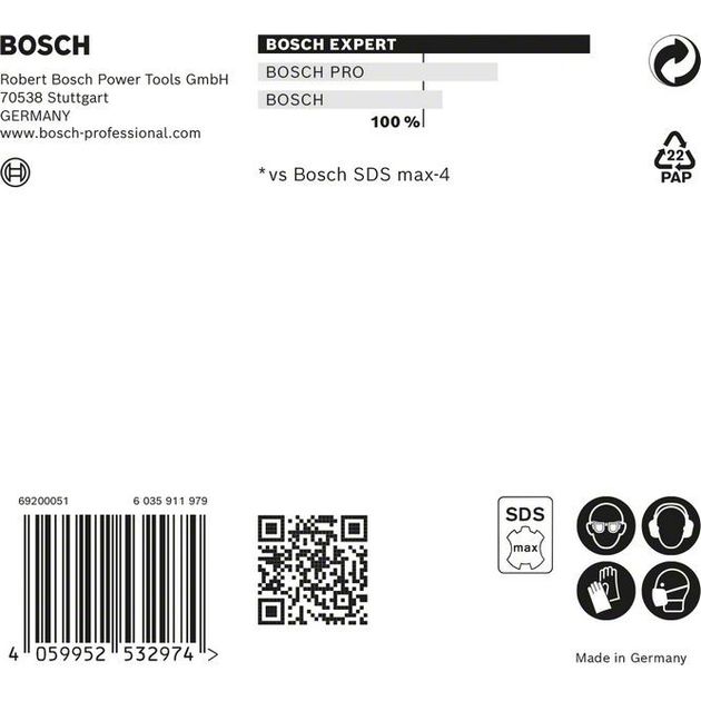 Сверло ударное BOSCH EXPERT SDS max-8X, 18 x 600 x 740 мм, фото , изображение 6 | SNABZHENIE.com.ua Сверло ударное BOSCH EXPERT SDS max-8X, 18 x 600 x 740 мм, фото , изображение 6 | SNABZHENIE.com.ua