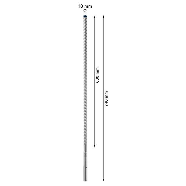 Сверло ударное BOSCH EXPERT SDS max-8X, 18 x 600 x 740 мм, фото , изображение 7 | SNABZHENIE.com.ua Сверло ударное BOSCH EXPERT SDS max-8X, 18 x 600 x 740 мм, фото , изображение 7 | SNABZHENIE.com.ua