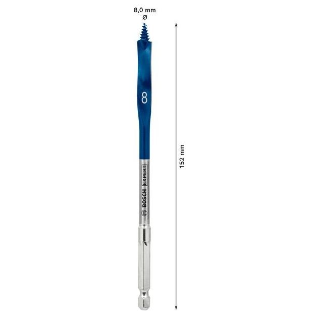 Сверло EXPERT Self Cut Speed Spade, 8 x 152 мм BOSCH, фото , изображение 7 | SNABZHENIE.com.ua Сверло EXPERT Self Cut Speed Spade, 8 x 152 мм BOSCH, фото , изображение 7 | SNABZHENIE.com.ua