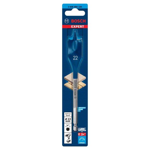 Сверло EXPERT Self Cut Speed Spade 22x152 мм BOSCH, фото , изображение 5 | SNABZHENIE.com.ua