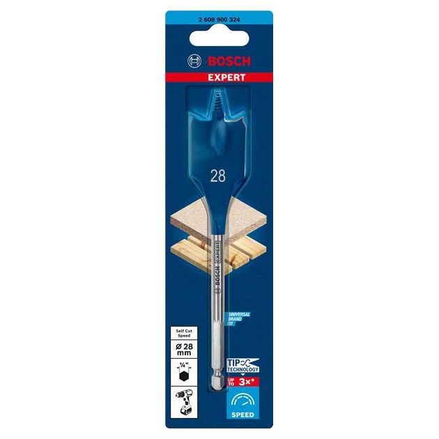 Сверло EXPERT Self Cut Speed Spade 28x152 мм BOSCH, фото , изображение 5 | SNABZHENIE.com.ua Сверло EXPERT Self Cut Speed Spade 28x152 мм BOSCH, фото , изображение 5 | SNABZHENIE.com.ua
