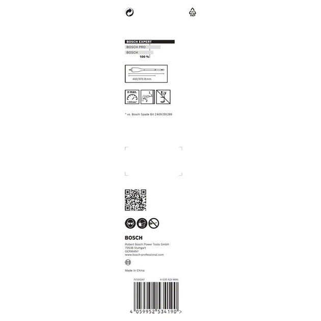 Сверло EXPERT Self Cut Speed Spade, 18x400 мм BOSCH, фото , изображение 6 | SNABZHENIE.com.ua Сверло EXPERT Self Cut Speed Spade, 18x400 мм BOSCH, фото , изображение 6 | SNABZHENIE.com.ua