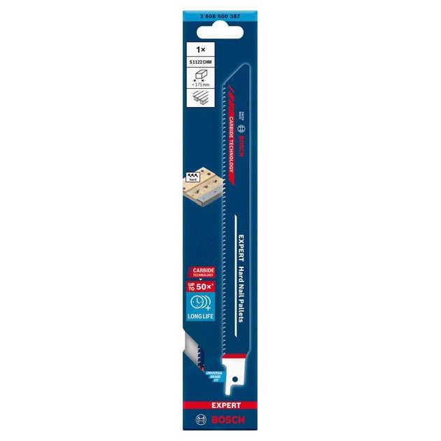 Полотно для шабельной пилки BOSCH EXPERT S1122CHM, 1 шт., фото , изображение 5 | SNABZHENIE.com.ua Полотно для шабельной пилки BOSCH EXPERT S1122CHM, 1 шт., фото , изображение 5 | SNABZHENIE.com.ua