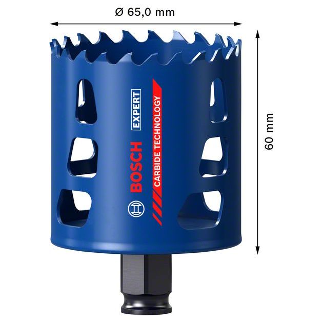 Коронка EXPERT Tough Material, 65 x 60 мм BOSCH, фото , зображення 7 | SNABZHENIE.com.ua