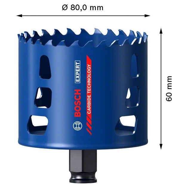 Коронка EXPERT Tough Material, 80 x 60 мм BOSCH, фото , зображення 7 | SNABZHENIE.com.ua