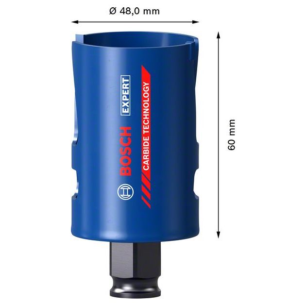 Коронка EXPERT Construction Material, 48 x 60 мм BOSCH, фото , зображення 7 | SNABZHENIE.com.ua