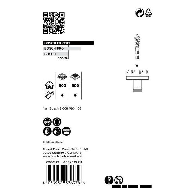 Коронка EXPERT Sheet Metal, 20 x 5 мм BOSCH, фото , зображення 6 | SNABZHENIE.com.ua