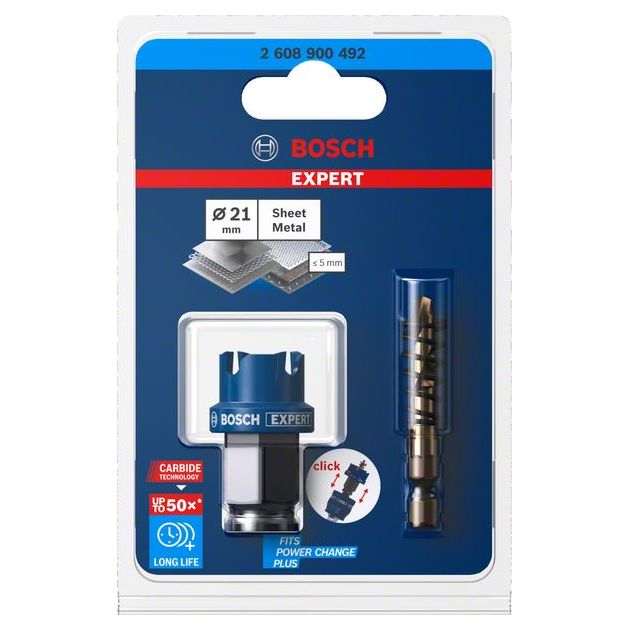 Коронка EXPERT Sheet Metal, 21 x 5 мм BOSCH, фото , зображення 5 | SNABZHENIE.com.ua