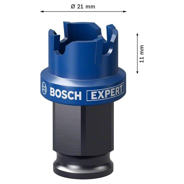 Коронка EXPERT Sheet Metal, 21 x 5 мм BOSCH, фото , зображення 7 | SNABZHENIE.com.ua