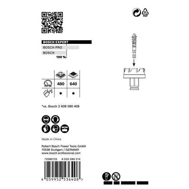 Коронка EXPERT Sheet Metal, 25 x 5 мм BOSCH, фото , зображення 6 | SNABZHENIE.com.ua