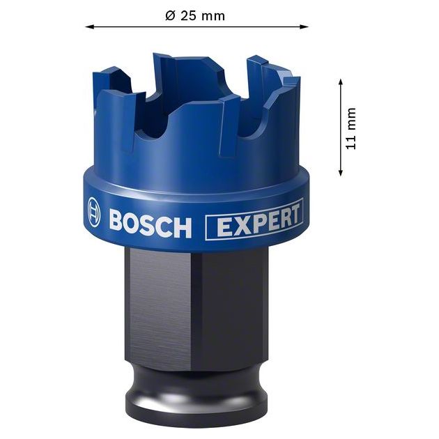 Коронка EXPERT Sheet Metal, 25 x 5 мм BOSCH, фото , зображення 7 | SNABZHENIE.com.ua