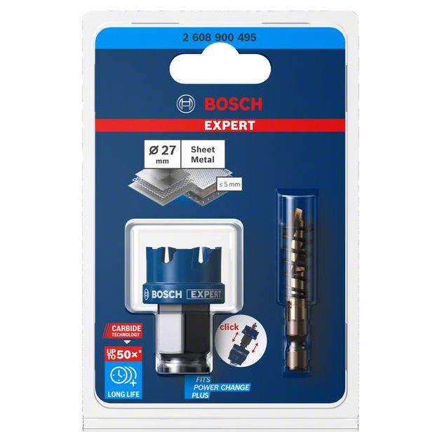 Коронка EXPERT Sheet Metal, 27 x 5 мм BOSCH, фото , зображення 2 | SNABZHENIE.com.ua