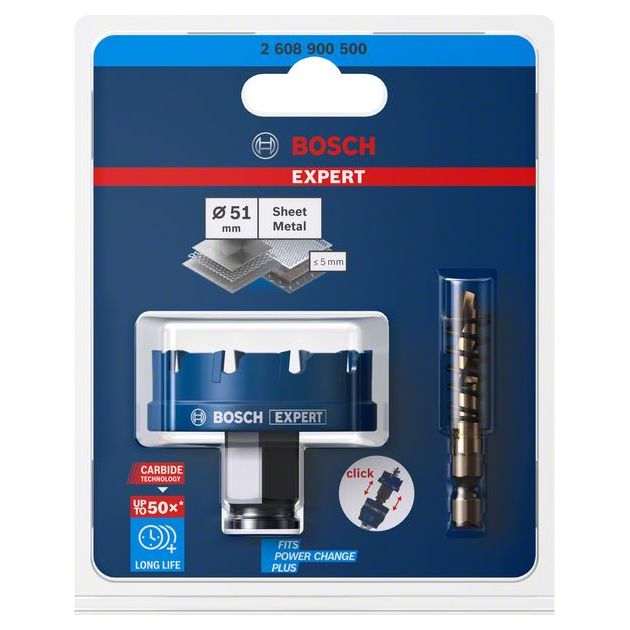Коронка EXPERT Sheet Metal, 51 x 5 мм BOSCH, фото , зображення 3 | SNABZHENIE.com.ua