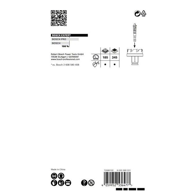 Коронка EXPERT Sheet Metal, 68 x 5 мм BOSCH, фото , зображення 6 | SNABZHENIE.com.ua