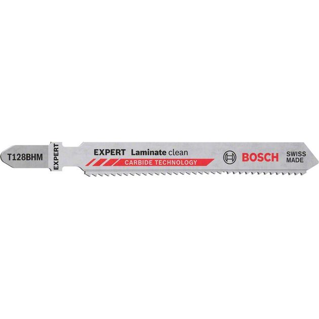 Полотно для лобзиков BOSCH EXPERT 'Laminate Clean' T128 BHM, 3 шт., фото , изображение 4 | SNABZHENIE.com.ua