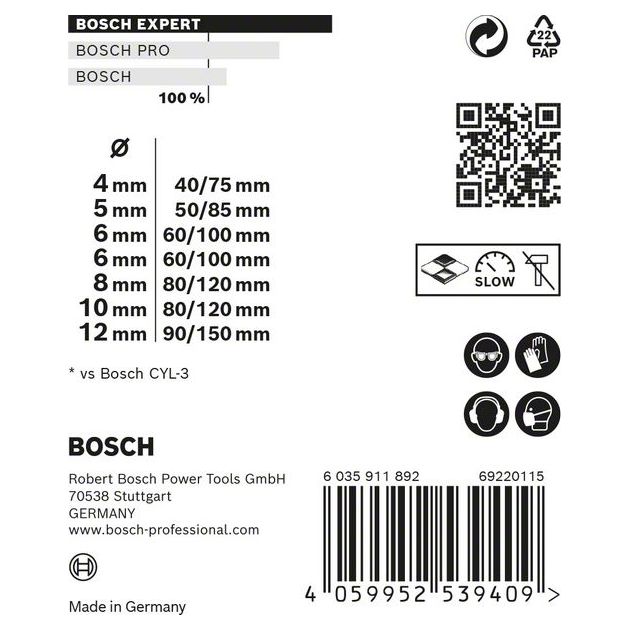 Набор свердел BOSCH EXPERT MultiConstruction CYL-9, 7 шт. 4-12 мм, фото , изображение 6 | SNABZHENIE.com.ua Набор свердел BOSCH EXPERT MultiConstruction CYL-9, 7 шт. 4-12 мм, фото , изображение 6 | SNABZHENIE.com.ua