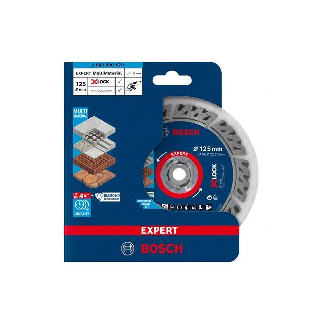 Алмазный отрезной круг EXPERT MultiMaterial X-LOCK, 125 мм, BOSCH, фото , изображение 5 | SNABZHENIE.com.ua Алмазный отрезной круг EXPERT MultiMaterial X-LOCK, 125 мм, BOSCH, фото , изображение 5 | SNABZHENIE.com.ua