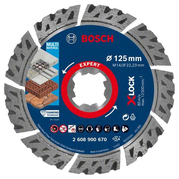 Алмазный отрезной круг EXPERT MultiMaterial X-LOCK, 125 мм, BOSCH, фото , изображение 4 | SNABZHENIE.com.ua Алмазный отрезной круг EXPERT MultiMaterial X-LOCK, 125 мм, BOSCH, фото , изображение 4 | SNABZHENIE.com.ua