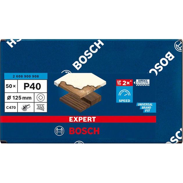 Шліфувальний папір BOSCH EXPERT C470, 125 мм, G 40, 50 шт., 8 отворів, фото , изображение 5 | SNABZHENIE.com.ua Шліфувальний папір BOSCH EXPERT C470, 125 мм, G 40, 50 шт., 8 отворів, фото , изображение 5 | SNABZHENIE.com.ua