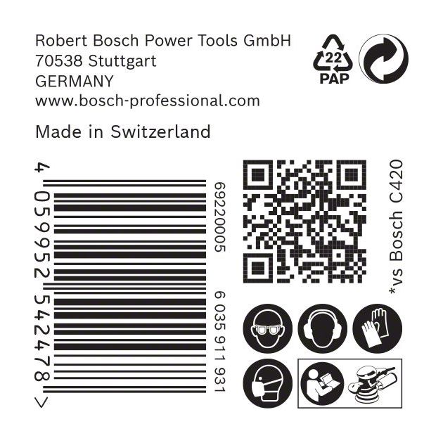 Шліфувальний папір BOSCH EXPERT C470, 125 мм, G 60, 50 шт., фото , изображение 6 | SNABZHENIE.com.ua Шліфувальний папір BOSCH EXPERT C470, 125 мм, G 60, 50 шт., фото , изображение 6 | SNABZHENIE.com.ua