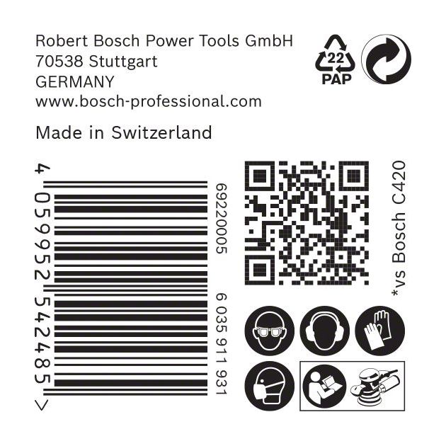 Шлифовальная бумага BOSCH EXPERT C470 125 мм, G 80, 50 шт., фото , изображение 6 | SNABZHENIE.com.ua Шлифовальная бумага BOSCH EXPERT C470 125 мм, G 80, 50 шт., фото , изображение 6 | SNABZHENIE.com.ua