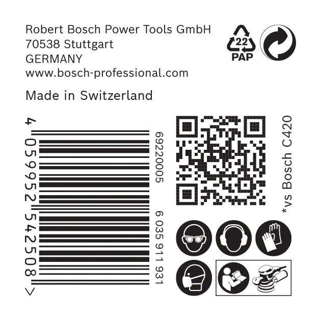 Шліфувальний папір BOSCH EXPERT C470, 125 мм, G 120, 50 шт., фото , изображение 6 | SNABZHENIE.com.ua Шліфувальний папір BOSCH EXPERT C470, 125 мм, G 120, 50 шт., фото , изображение 6 | SNABZHENIE.com.ua