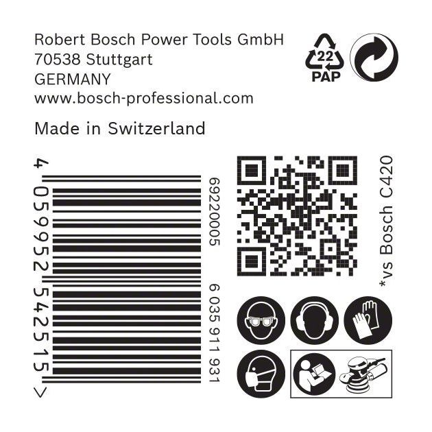 Шліфувальний папір BOSCH EXPERT C470, 125 мм, G 180, 50 шт., фото , изображение 6 | SNABZHENIE.com.ua Шліфувальний папір BOSCH EXPERT C470, 125 мм, G 180, 50 шт., фото , изображение 6 | SNABZHENIE.com.ua