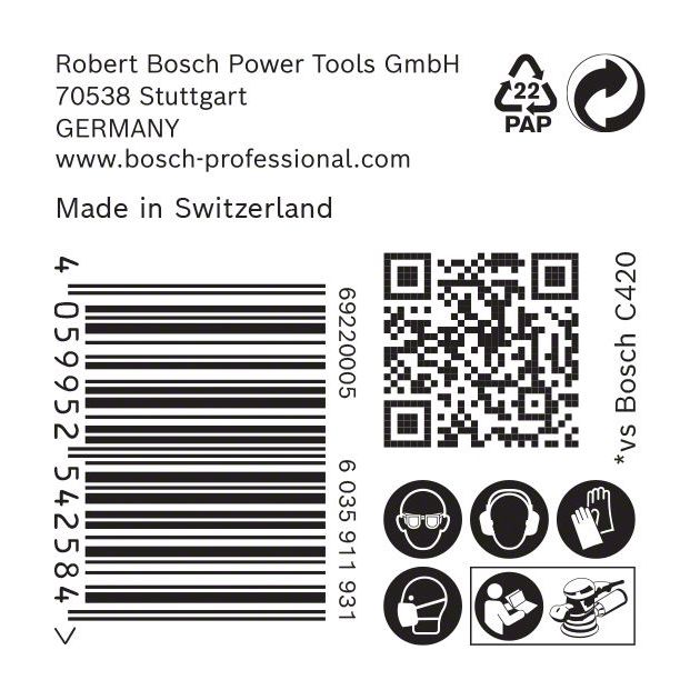 Шліфувальний папір BOSCH C470 G 100, 150 мм, 6 отворів, 50 шт., фото , изображение 6 | SNABZHENIE.com.ua Шліфувальний папір BOSCH C470 G 100, 150 мм, 6 отворів, 50 шт., фото , изображение 6 | SNABZHENIE.com.ua