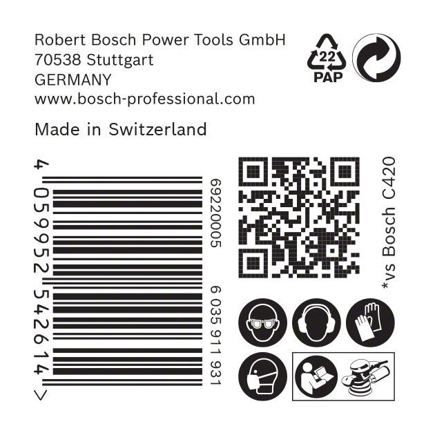 Шлифовальная бумага BOSCH C470 150 мм, G 240, 50 шт., 6 отверстий, фото , изображение 6 | SNABZHENIE.com.ua Шлифовальная бумага BOSCH C470 150 мм, G 240, 50 шт., 6 отверстий, фото , изображение 6 | SNABZHENIE.com.ua