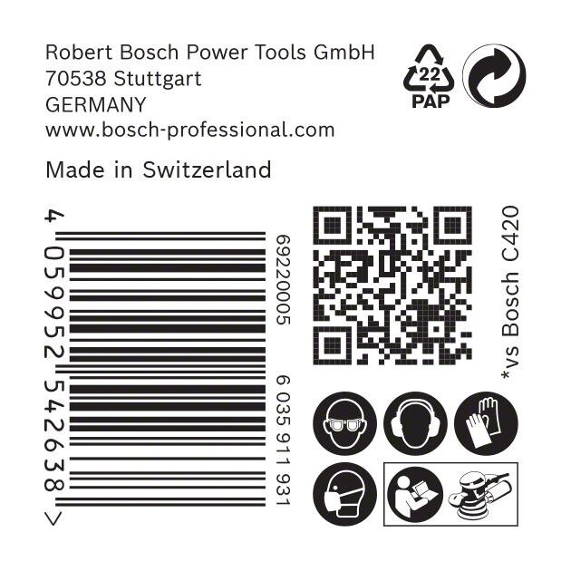 Шліфувальний папір BOSCH C470, 150 мм, G 400, 50 шт., 6 отворів, фото , изображение 6 | SNABZHENIE.com.ua Шліфувальний папір BOSCH C470, 150 мм, G 400, 50 шт., 6 отворів, фото , изображение 6 | SNABZHENIE.com.ua