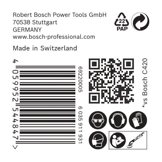 Шліфувальний папір BOSCH C470, 225 мм, G 40, 25 шт., для гіпсокартону, фото , изображение 6 | SNABZHENIE.com.ua Шліфувальний папір BOSCH C470, 225 мм, G 40, 25 шт., для гіпсокартону, фото , изображение 6 | SNABZHENIE.com.ua