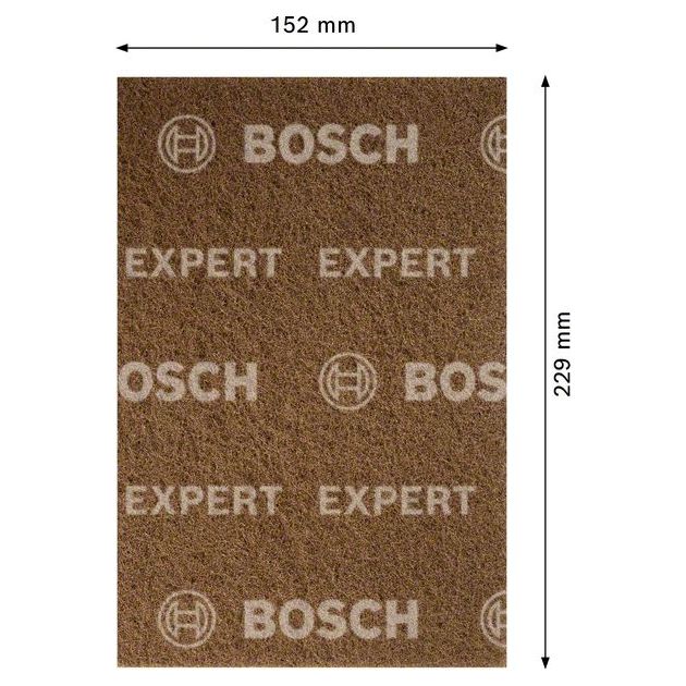 Волокнистий абразив EXPERT N880 для шліфування вручну, 152 x 229 мм, крупна A BOSCH, фото , зображення 3 | SNABZHENIE.com.ua