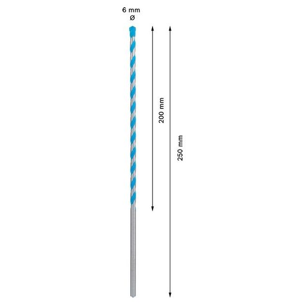 Свердло BOSCH EXPERT CYL-9 MultiConstruction 6x200x250 мм, фото , изображение 7 | SNABZHENIE.com.ua