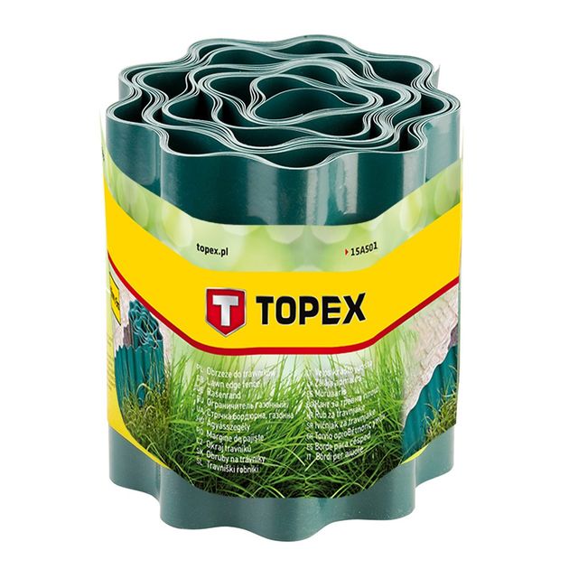 Бордюрная лента TOPEX 15 см x 9 м (15A501), фото  | SNABZHENIE.com.ua