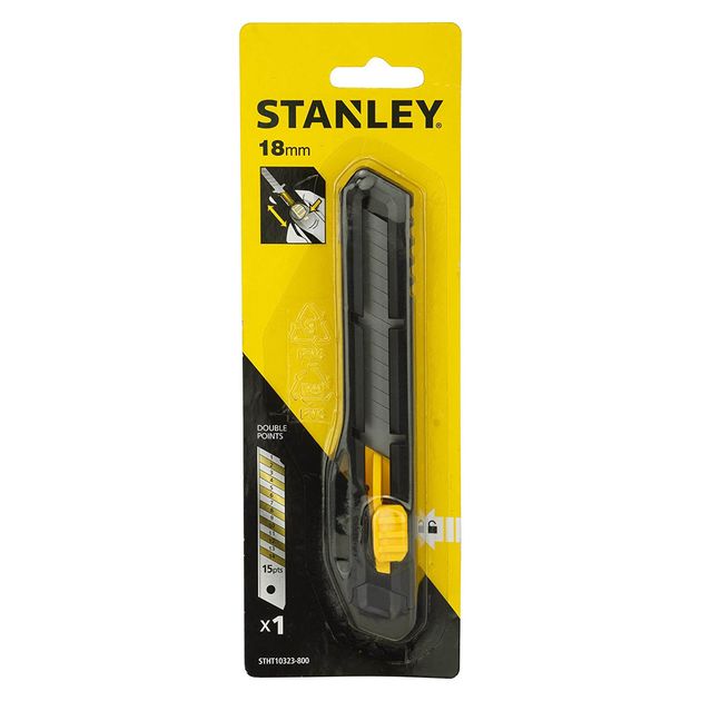 Ніж в пластиковому корпусі з виїзним сегментним лезвием шириною 18 мм STANLEY STHT10323-8, фото , зображення 6 | SNABZHENIE.com.ua Ніж в пластиковому корпусі з виїзним сегментним лезвием шириною 18 мм STANLEY STHT10323-8, фото , зображення 6 | SNABZHENIE.com.ua