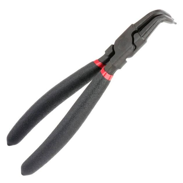 Щипці для зняття та установки стопорних кілець 180мм, вигнуті на стиснення, 40CrV, фосфатовані. INTERTOOL HT-7017, фото , зображення 3 | SNABZHENIE.com.ua