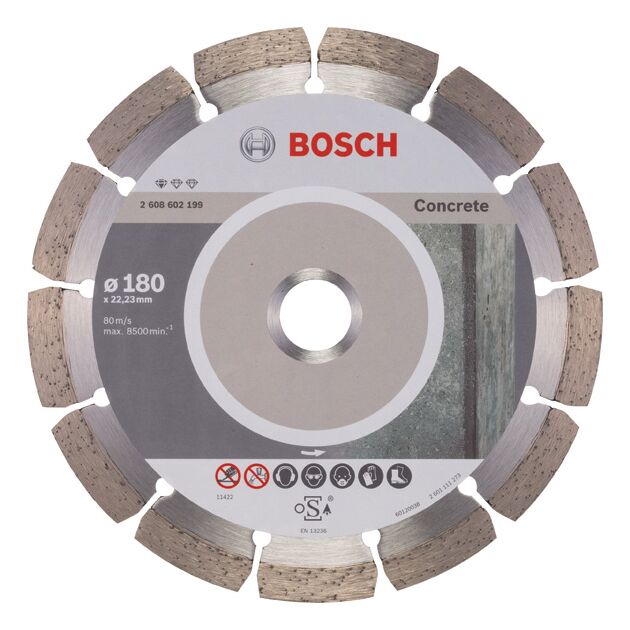 Алмазный круг 180x22,23 мм Standard for Concrete BOSCH (2608602199), фото  | SNABZHENIE.com.ua