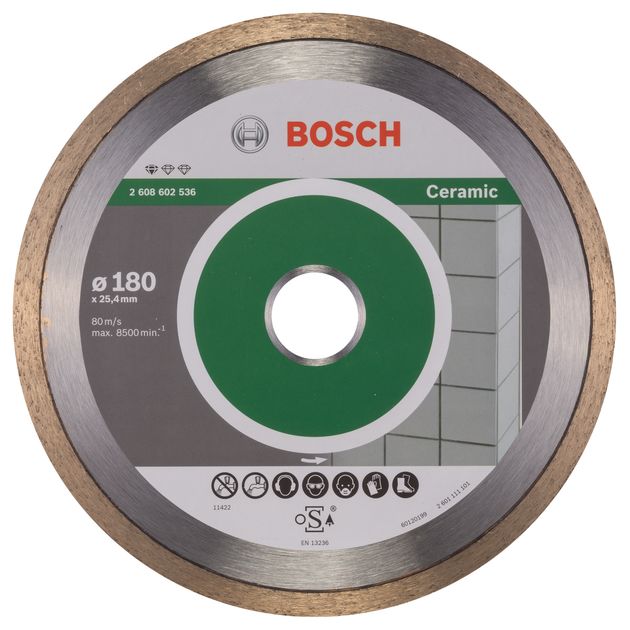 Алмазный отрезной круг 180x25,4 мм для плитки BOSCH (2608602536), фото  | SNABZHENIE.com.ua