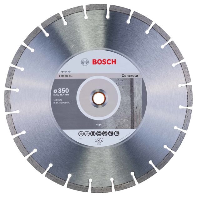 Алмазный отрезной круг 350 мм для бетона BOSCH (2608602544), фото  | SNABZHENIE.com.ua