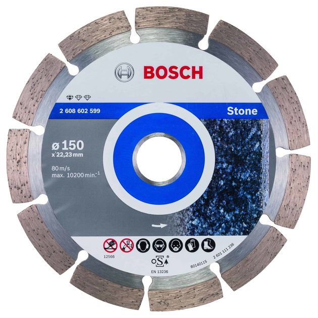 Алмазный круг 150 x 22,23 мм для гранита и натурального камня BOSCH, фото  | SNABZHENIE.com.ua