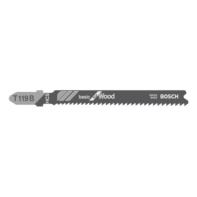 Пильное полотно для лобзика Bosch T 119 B Basic по дереву, 5 шт., фото  | SNABZHENIE.com.ua