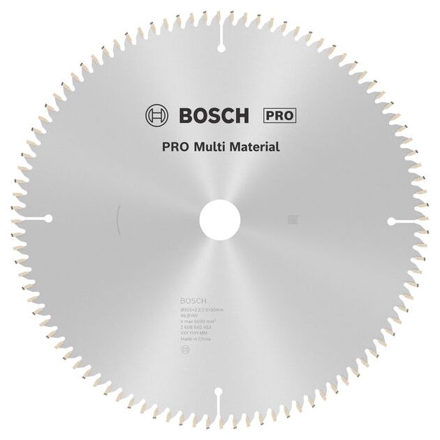 Пильний диск 305 x 30 мм, Z 96 для обробки алюмінію та дерева Multi Material BOSCH (2608640453), фото  | SNABZHENIE.com.ua