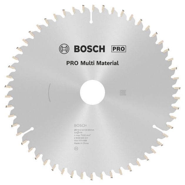 Пильний диск 210 x 30 мм, Z 54 для обробки алюмінію та дерева Multi Material BOSCH (2608640511), фото  | SNABZHENIE.com.ua