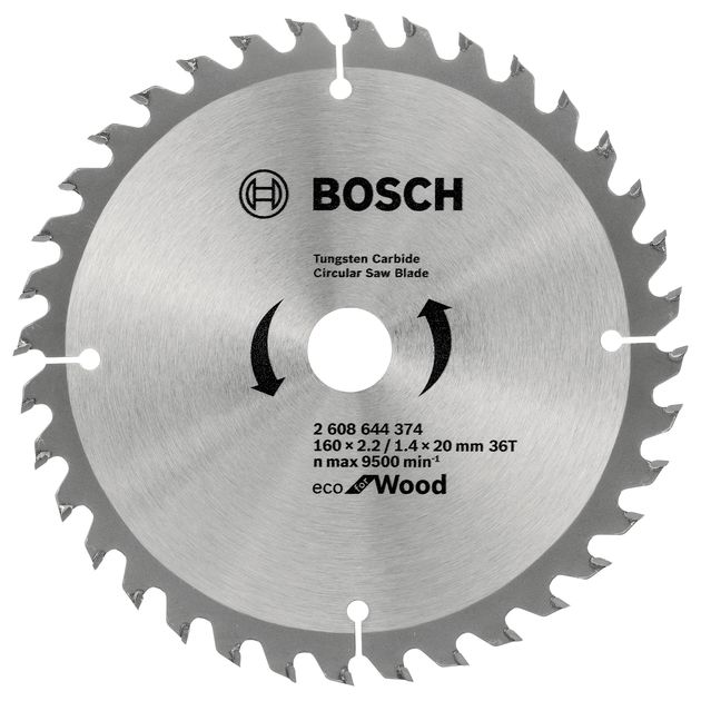 Пильный диск BOSCH 160x20 мм, 36 T по дереву ECO Wood, фото  | SNABZHENIE.com.ua
