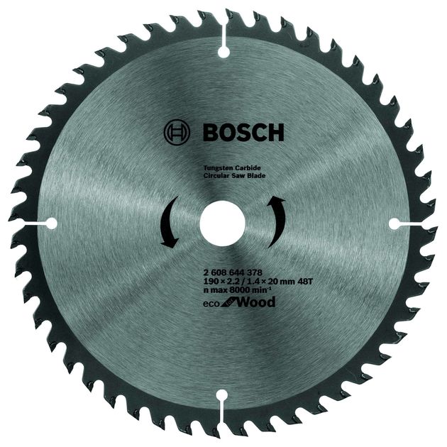 Пильный диск 190x20 мм, 48T по дереву ECO Wood BOSCH 2608644378, фото  | SNABZHENIE.com.ua