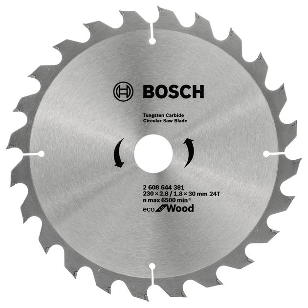 Диск пильный 230x30 мм 24T по дереву ECO Wood BOSCH, фото  | SNABZHENIE.com.ua
